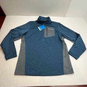 Columbia Jackson Creek Half Zip Pullover Mens‎ Size Medium Outdoor Blue Teal NEW